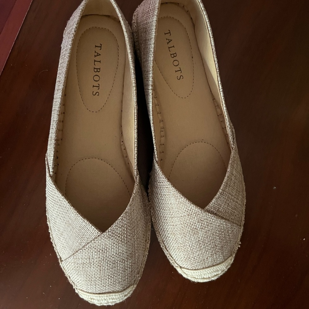 Natural Espadrille Flats; Never Worn